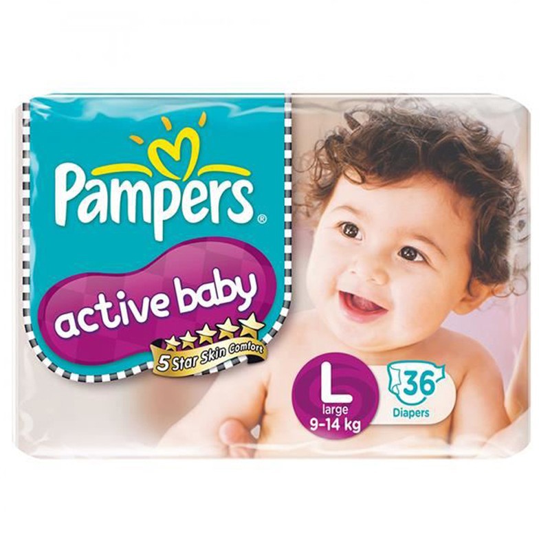 Tã dán Pampers size L 36 miếng (trẻ từ 9 - 14kg)