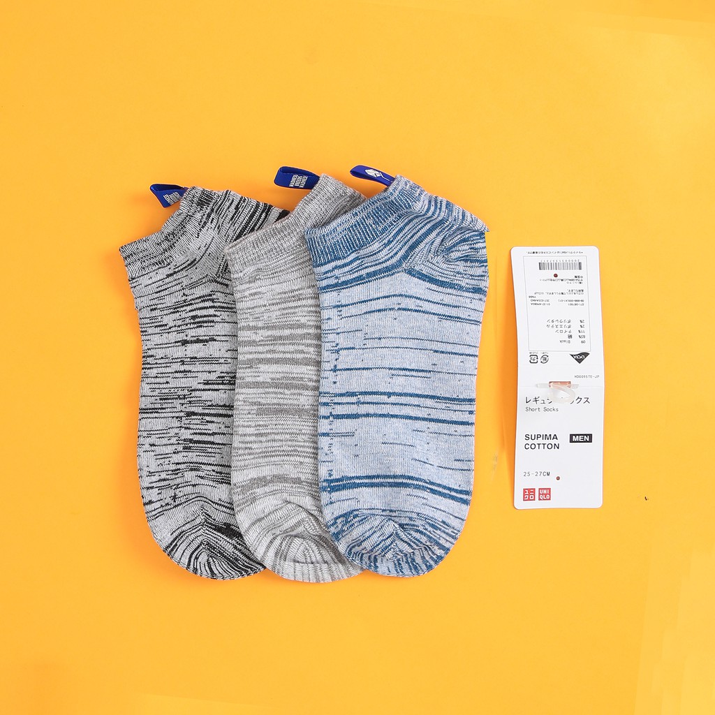 Tất cổ ngắn Uni, Tất lười cao cấp. Công nghệ Cotton dệt kim giúp mang lại thoải mái và thoáng mát cho đôi chân