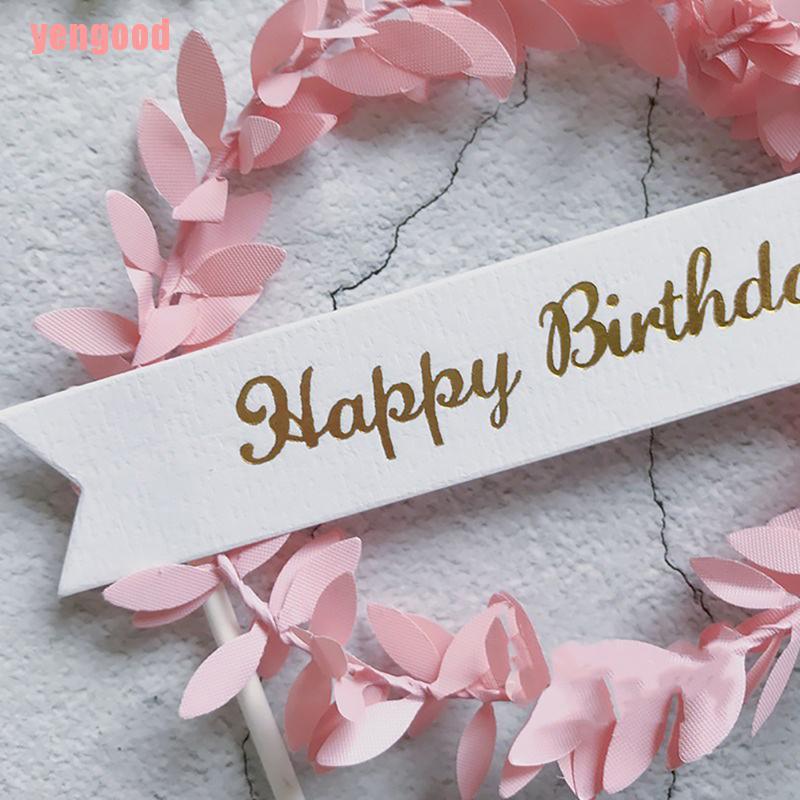 Chữ Happy Birthday Gắn Trang Trí Bánh Kem Độc Đáo