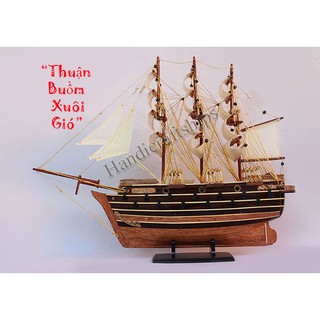 <Có video> Thuyền gỗ trang trí Napoleon 53 cm cao cấp