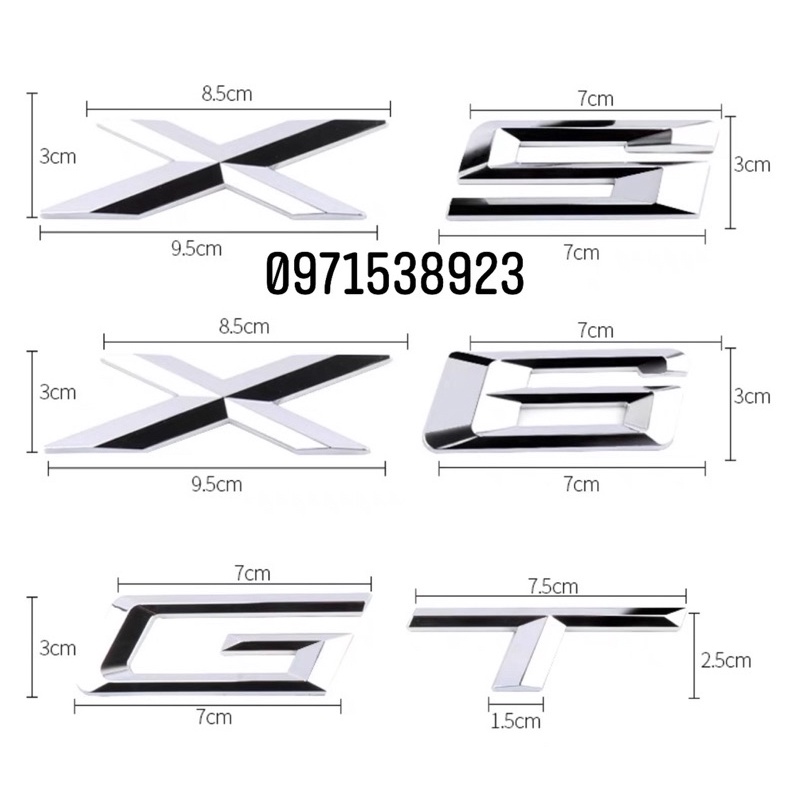CHỮ NỔI GT DÁN XE BMW CAO CẤP COD TEM HÃNG