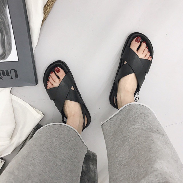 Sandal quai chéo nữ cao su siêu êm NewlifeShop