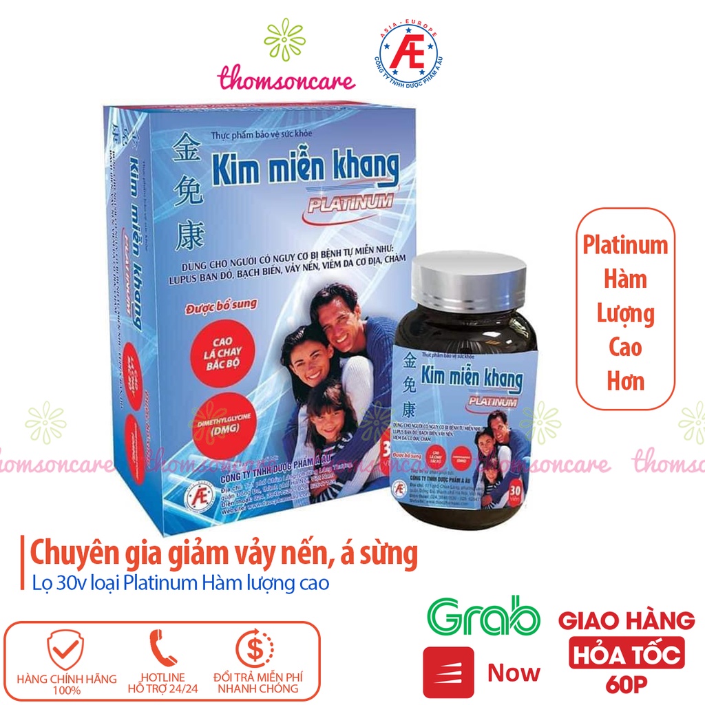 Kim miễn khang Platinum Mẫu mới Hàm lượng cao, hỗ trợ giảm vảy nến từ thảo dược