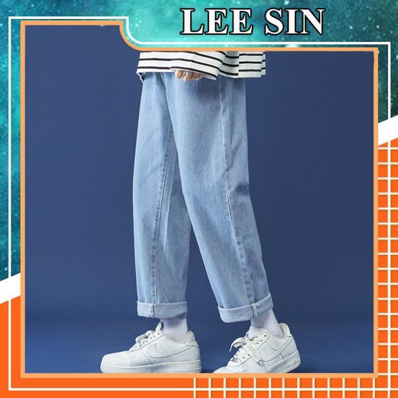 Quần jean nam Baggy rộng , Quần jean trơn ống suông, rộng nam HÀNG CAO CẤP LOẠI 1- Kèm ảnh thật - Lee Sin