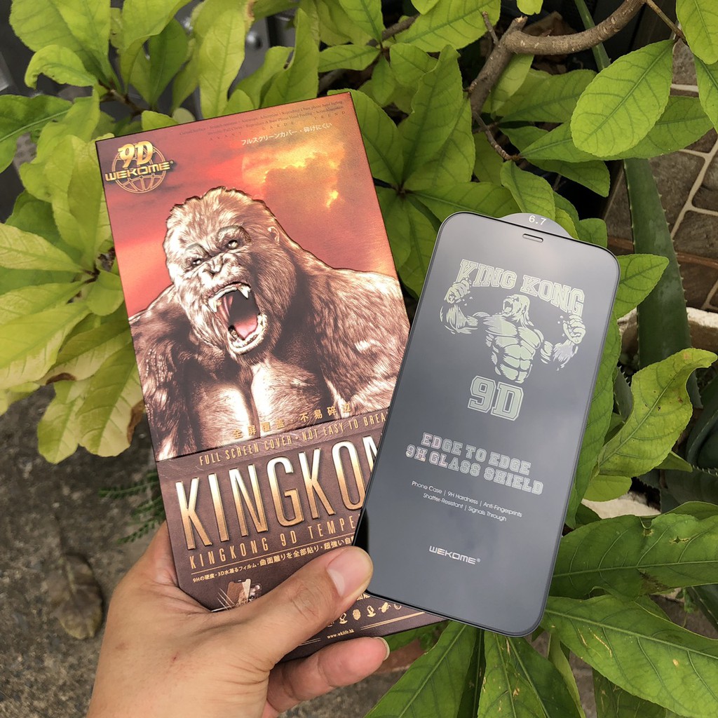 Kính Cường Lực KingKong 9D Full Màn Trong Suốt Cho iPhone X --&gt; iPhone 14Pro Max