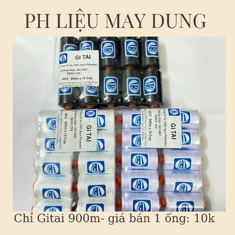 chỉ may Gitai ống 900 mét bán lẻ 1 ống