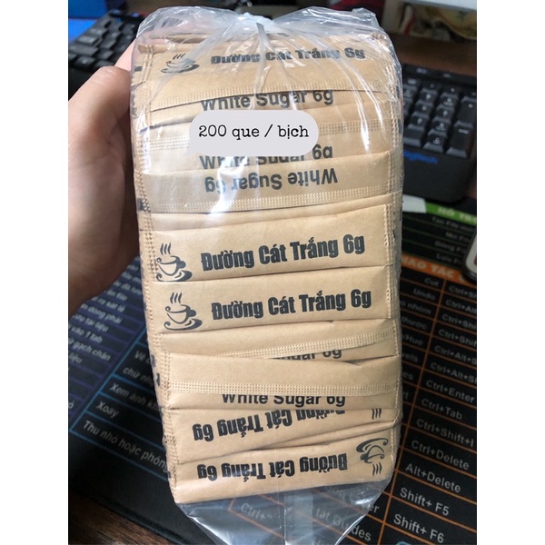 ĐƯỜNG QUE CÁT TRẮNG IN SẴN 200c