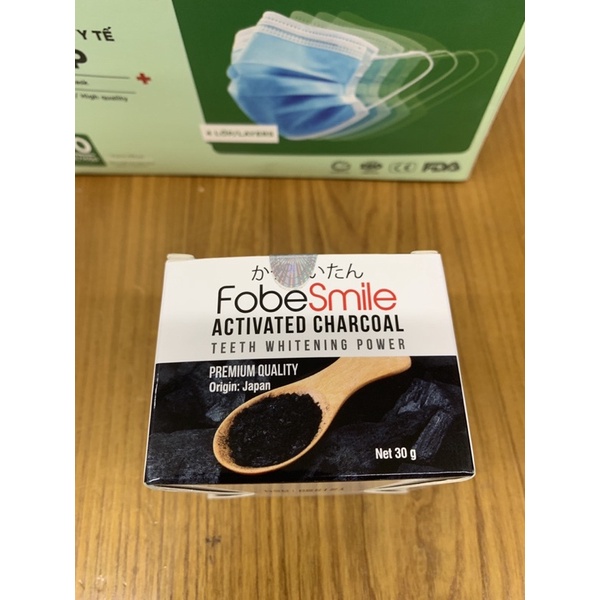Bột trắng răng Fobe smile (30g) Than hoạt tính 100% từ nhật bản