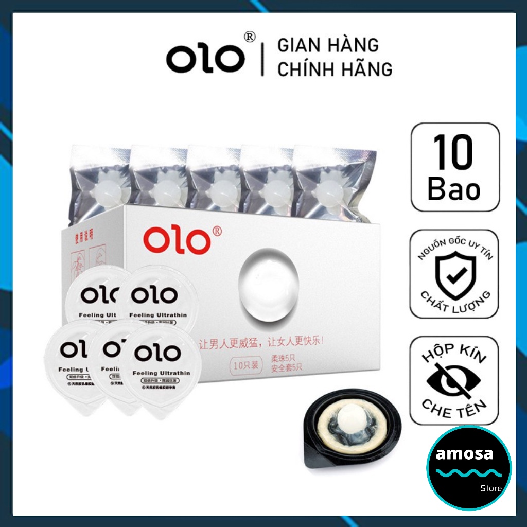 Hộp 5 bcs OLO siêu mỏng và 5 bi mềm tăng kích thước massa điểm G