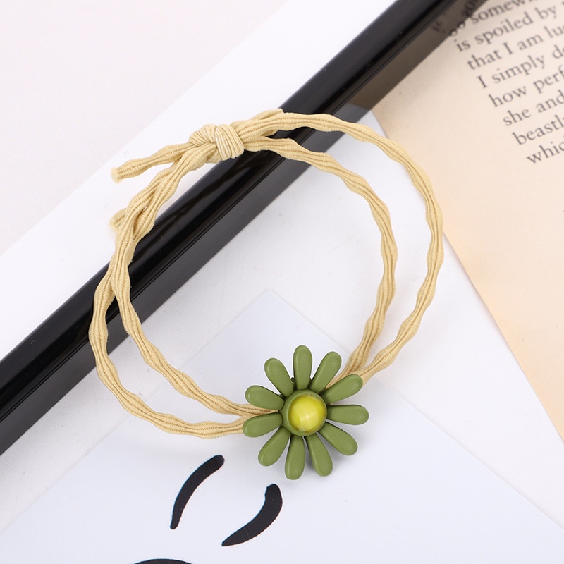 Dây buộc tóc cao su họa tiết hoa cúc nhỏ dễ thương phong cách Hàn Quốc cho nữ