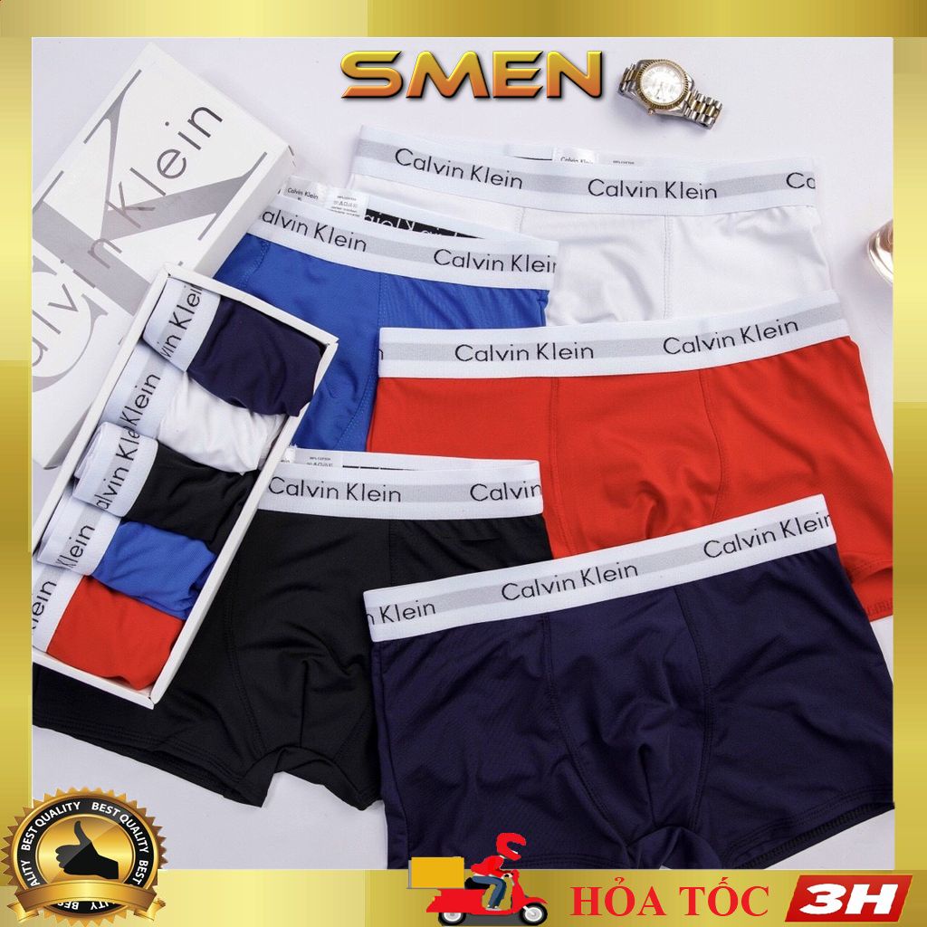 Quần lót nam boxer thun lạnh, quần sịp nam thun lạnh co giãn, thông thoáng, hút mồ hôi không tạo mùi hôi SD01 SMEN