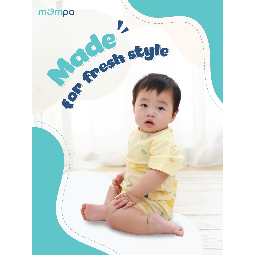 Bộ Mompa cộc tay Cotton giấy Hàn Quốc cao cấp mềm mịn thoáng mát thun giấy siêu xịn in thú cưng cho bé trai bé gái MP610