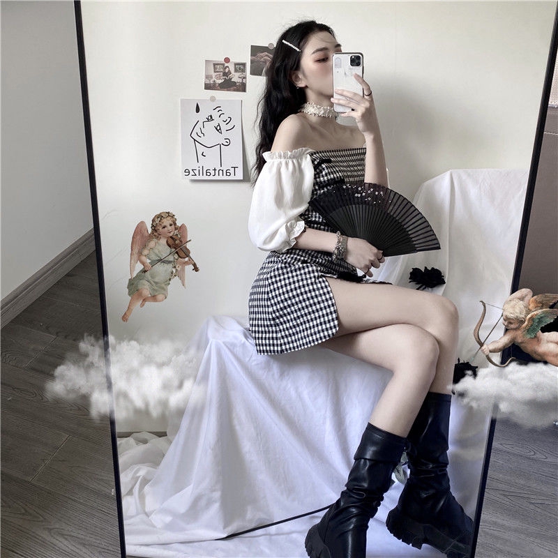 Đầm Sườn Xám Cách Tân Trễ Vai Tay Phồng Thời Trang Cho Nữ | BigBuy360 - bigbuy360.vn