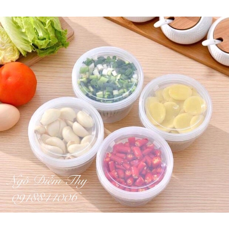 Combo 5 hộp tách nước bảo quản ớt tỏi, rau hành luôn tươi ngon