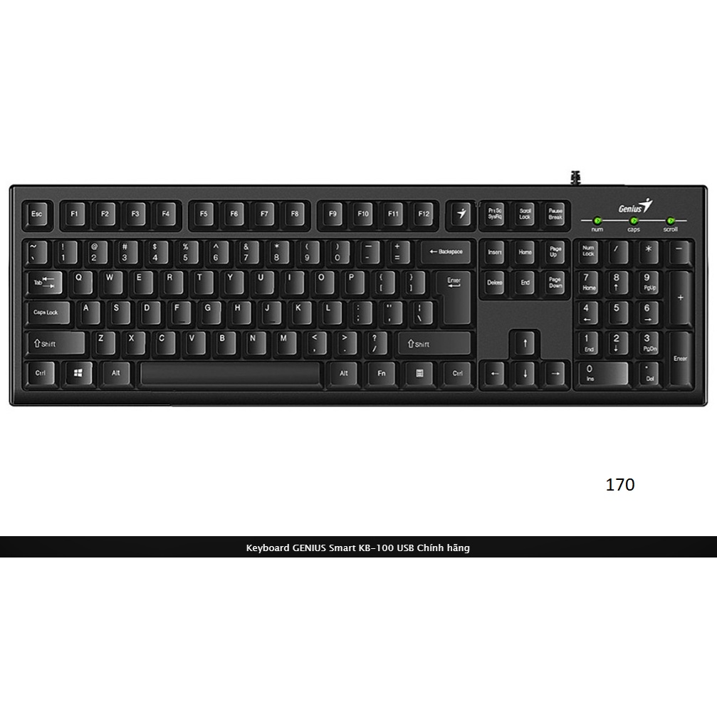 Bàn Phím Chuyên Văn Phòng GENIUS Smart KB-100 USB Chính hãng