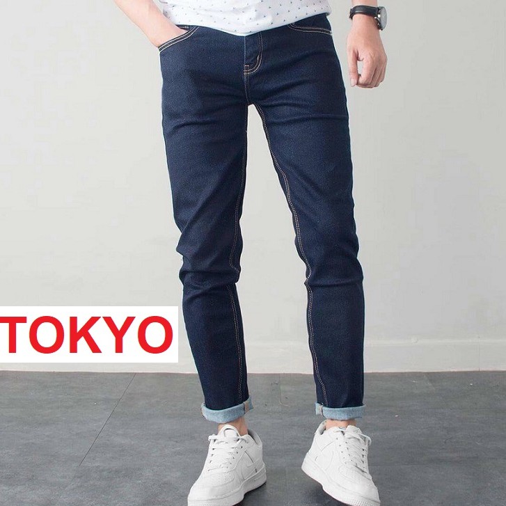 QUẦN JEAN NAM TRƠN CHẤT BÒ XANH ĐẬM CAO CẤP KJ 111 TOKYOSHOP