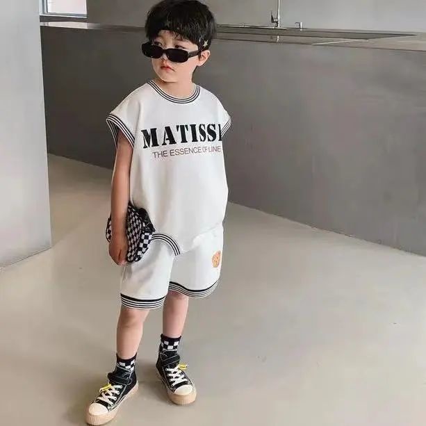 Set Áo Sơ Mi Ngắn Tay + Quần Short Phong Cách Phương Tây Thời Trang Mùa Hè Mới Cho Bé Trai