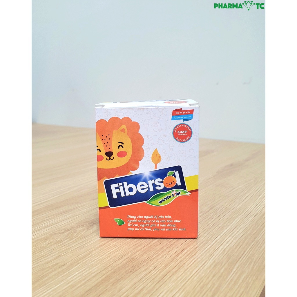 Táo Bón Fibersol Nguyên Sinh, Bổ sung chất xơ, Giảm táo bón cho trẻ, phụ nữ mang thai, hộp 10 gói 3g - PharmaOTC