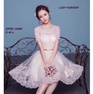 Đầm xòe ren thêu nổi siêu xinh