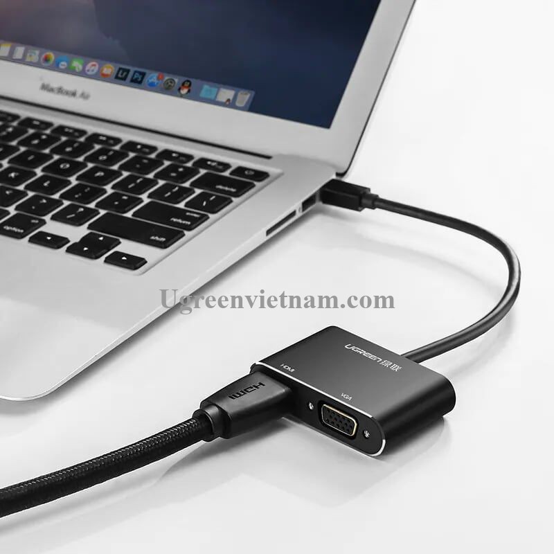 Cáp Chuyển Mini Displayport to HDMI & VGA Ugreen 20422 (Màu Đen) - Hàng Chính Hãng