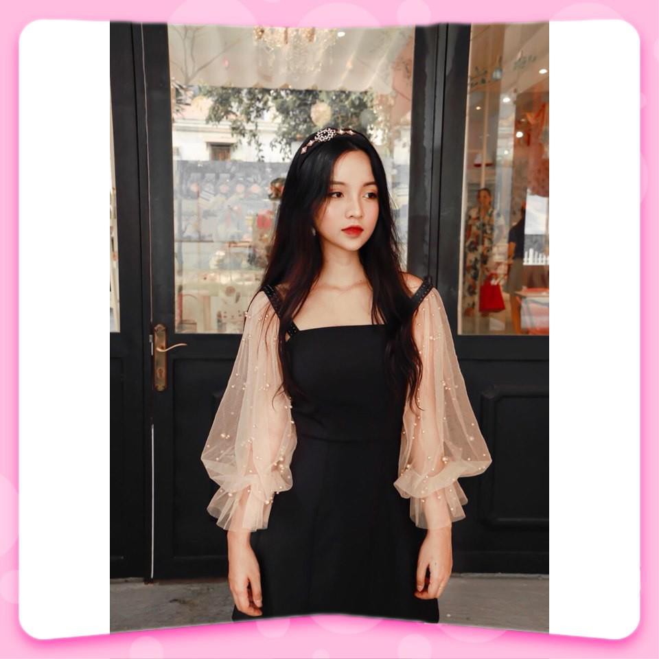 Đầm Nữ, Đầm dự tiệc trắng tay phồng kết hạt siêu xinh V | BigBuy360 - bigbuy360.vn