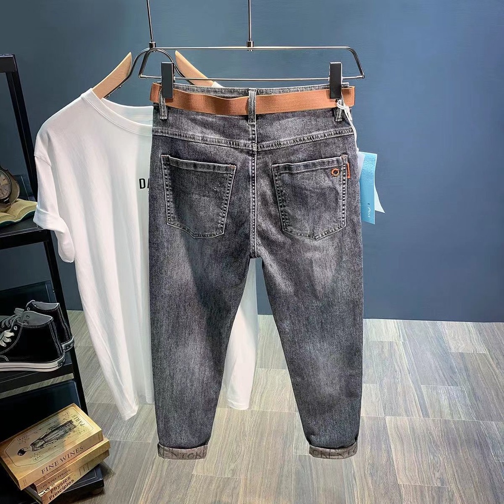 Quần Jean skinny Jean Màu Xám Khói Thời Trang Xuân Hè Phong Cách Hàn Quốc Mới 2022 Cho Nam