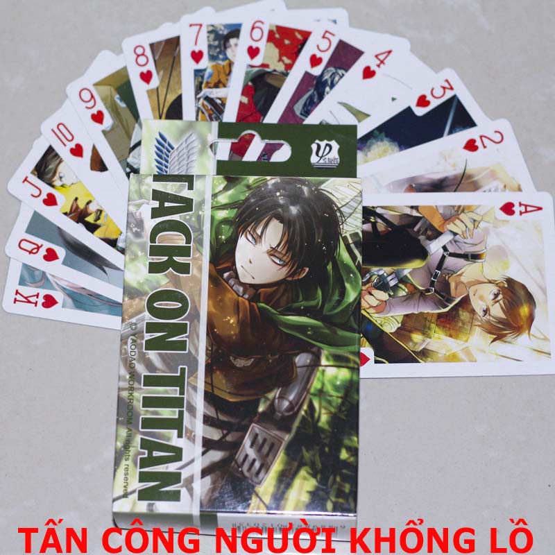 Bài poker Attack On Titan 54 lá - Bài tây Anime Tấn công người khổng lồ