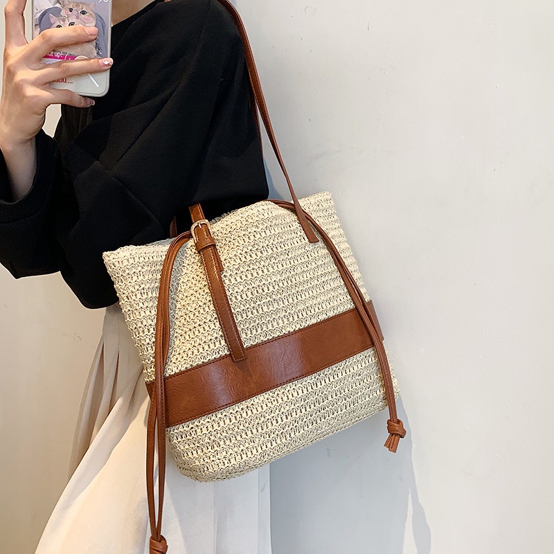 Túi Xách JASMIN NOIR Bucket Đeo Vai Màu Sắc Tương Phản Thời Trang Dành Cho Nữ