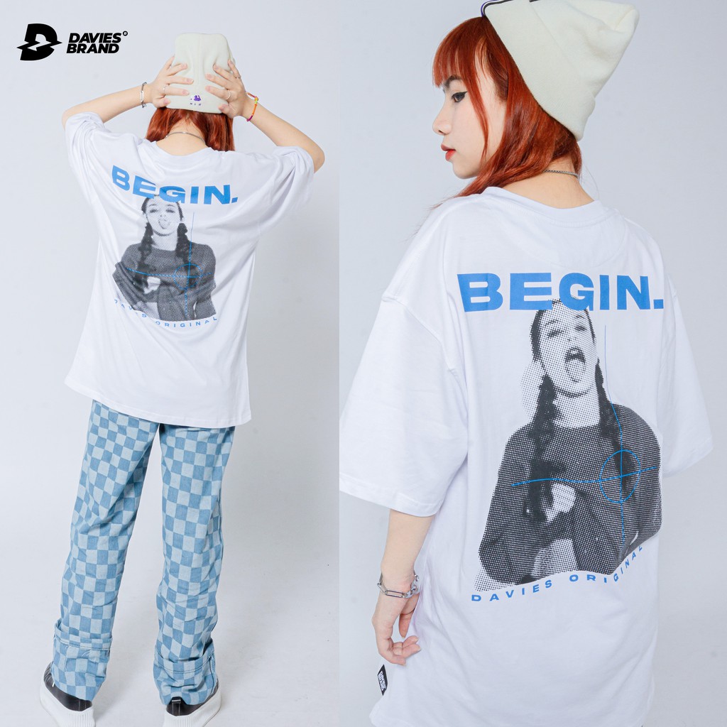 [Mã FADIRECT20 giảm 20K đơn từ 150K] Áo thun tay lỡ oversize Begin love - Tee local brand DAVIES.