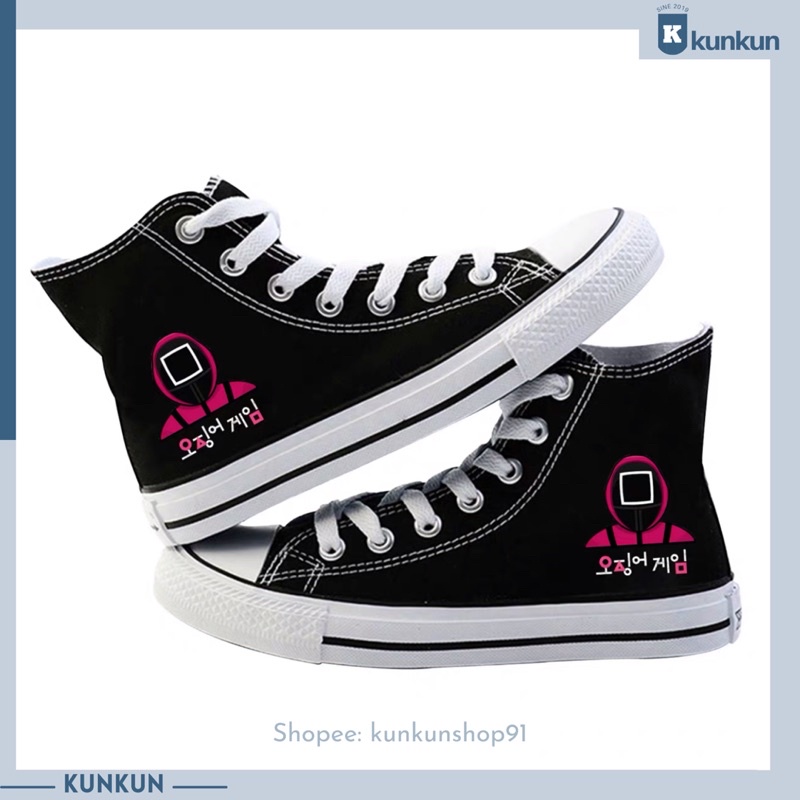 Giày Cổ Cao Squid Game - Trò Chơi Con Mực HOT TREND