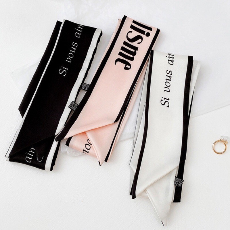 Khăn quấn túi xách dễ thương in chữ