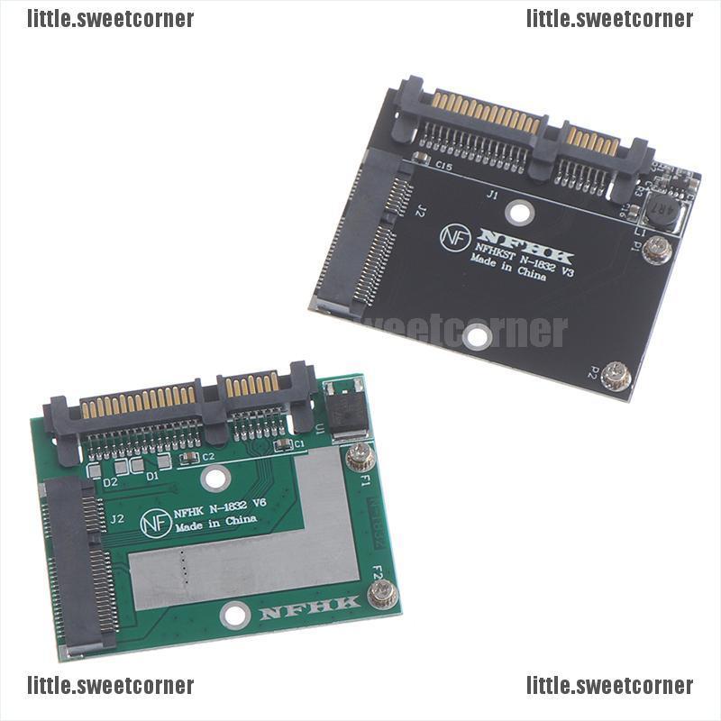 [Sweet] Half height MSATA Mini Pcie SSD To 2.5'' SATA3 6.0gps Adapter Converter Card