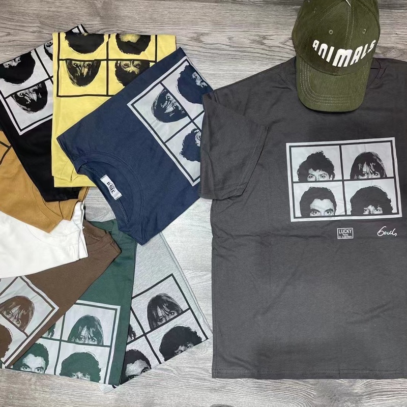 Áo thun nữ tay lỡ form rộng 3158 in hình chất cotton khô hàng Quảng Châu ANDOSA AT15