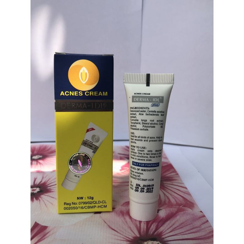 Kem bôi giảm mụn liền sẹo Derma IDL Plus (12g)