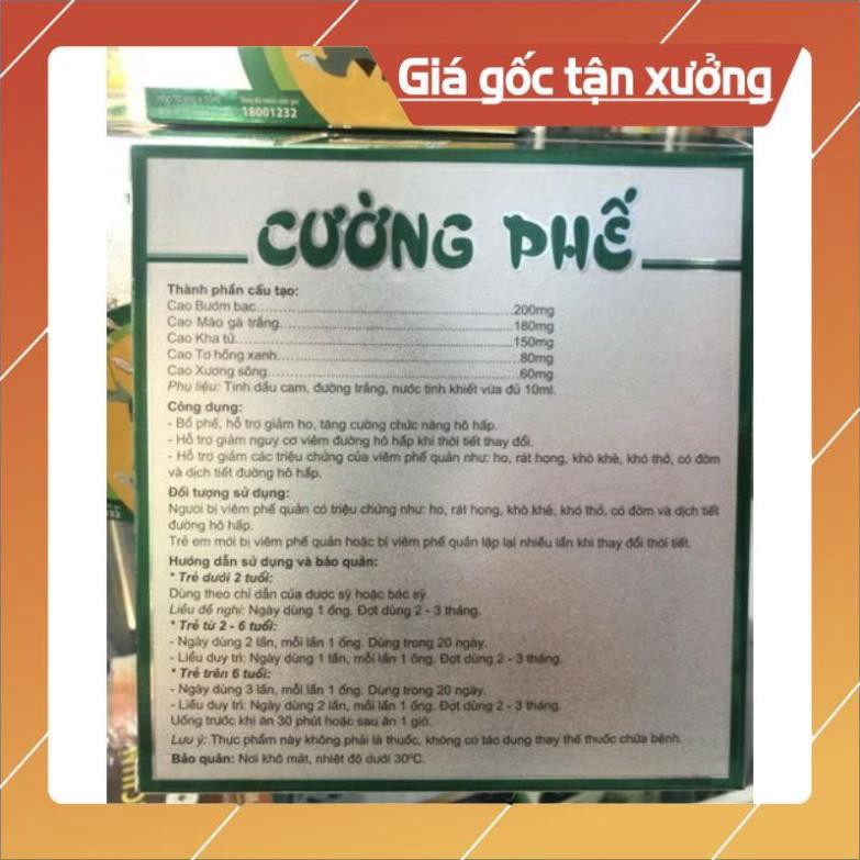 CƯỜNG PHẾ Tăng Cường Hô Hấp(10 ống)