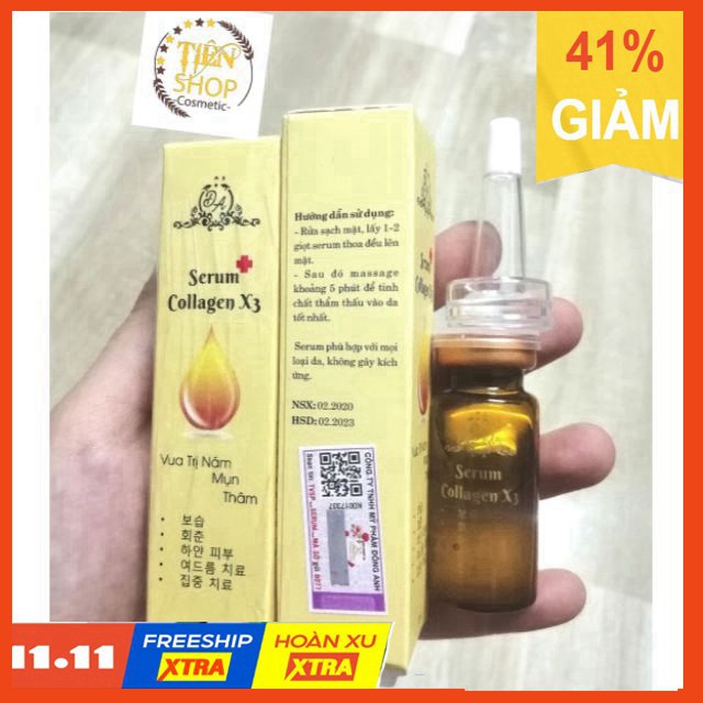 ❀Hola❀ Serum Dưỡng Da Collagen X3 - Hàng Chính Hãng