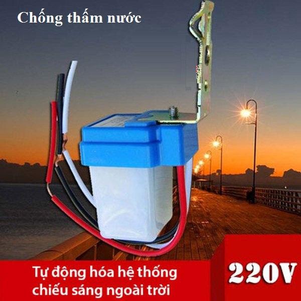 Công tắc cảm ứng ánh sáng 10A AS-10 (Xanh phối trắng)- LOẠI CHUẨN  TỐT NHẤT