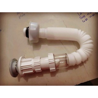 Bộ xả lavabo NHẤN dạng ruột gà (có chống hôi trên thân) loại tốt