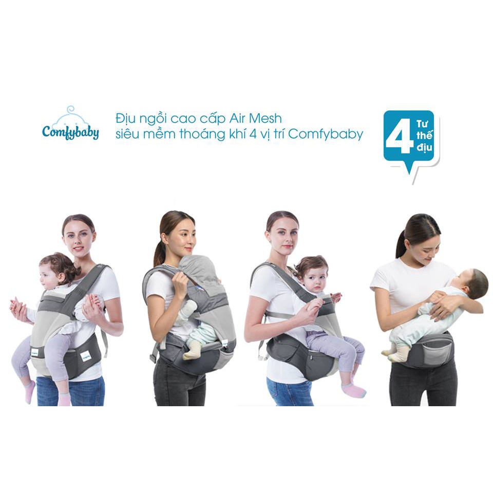 Địu ngồi cao cấp 2 trong 1 Air Mesh Comfybaby