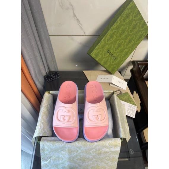 Dép Gucci Đế Bánh Mì 2 Màu Trắng - Phối Màu Full Size 35-39