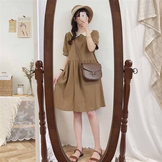 Đầm baby doll cổ sen đủ size