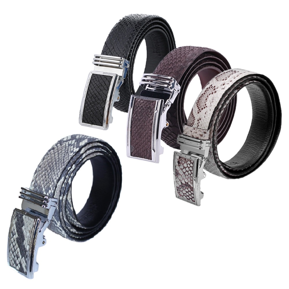 Thắt lưng nam da trăn Huy Hoàng 3,5P màu da nguyên thủy, đen, trắng, nâu HP4301-02-05-46