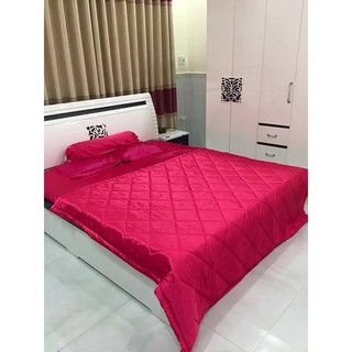 [SIÊU SALE] [HỔ TRỢ PVC] Xả kho Bộ drap giường có chăn phi lụa cao cấp sang chảnh (chọn màu)