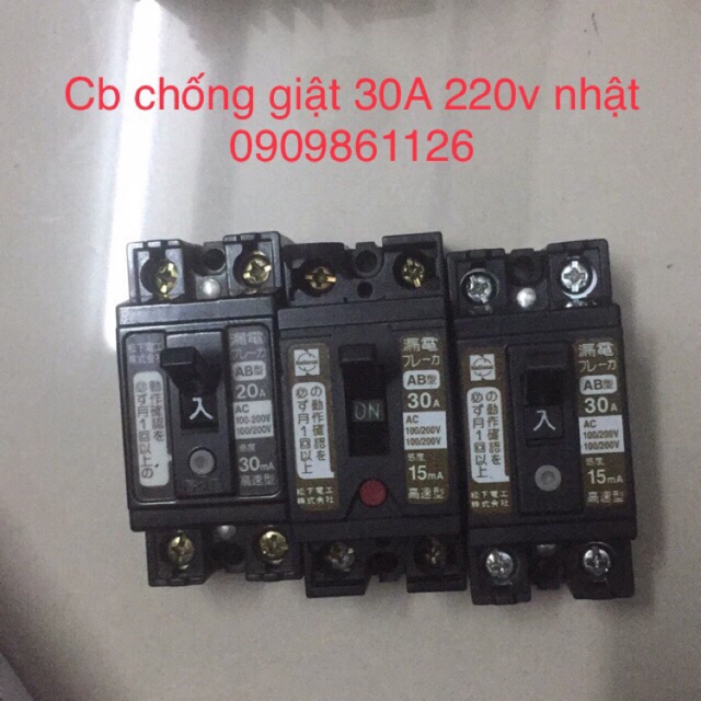 Cb chống giật 20A,30A nhật 2pha