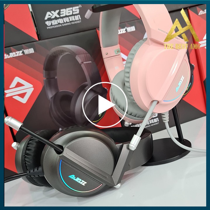 Tai Nghe Gaming Có Dây Headphone Chụp Tai AJAZZ AX365 Đèn LED - Tai Nghe Nhạc Máy Vi Tính Laptop Game Thủ Có Micro