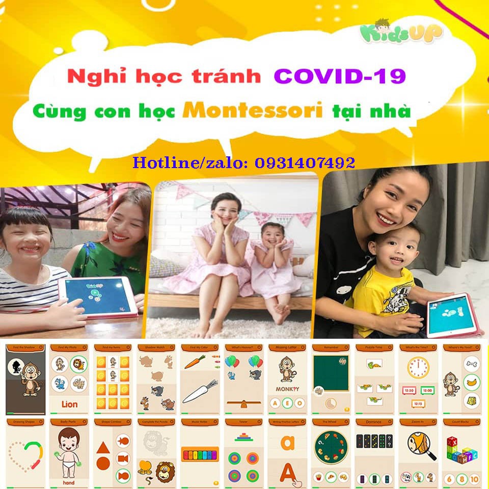 Toàn quốc [E-voucher] - KIDS UP MONTESSORI GIÁO DỤC SỚM  gói trọn đời mã học giảm 50%