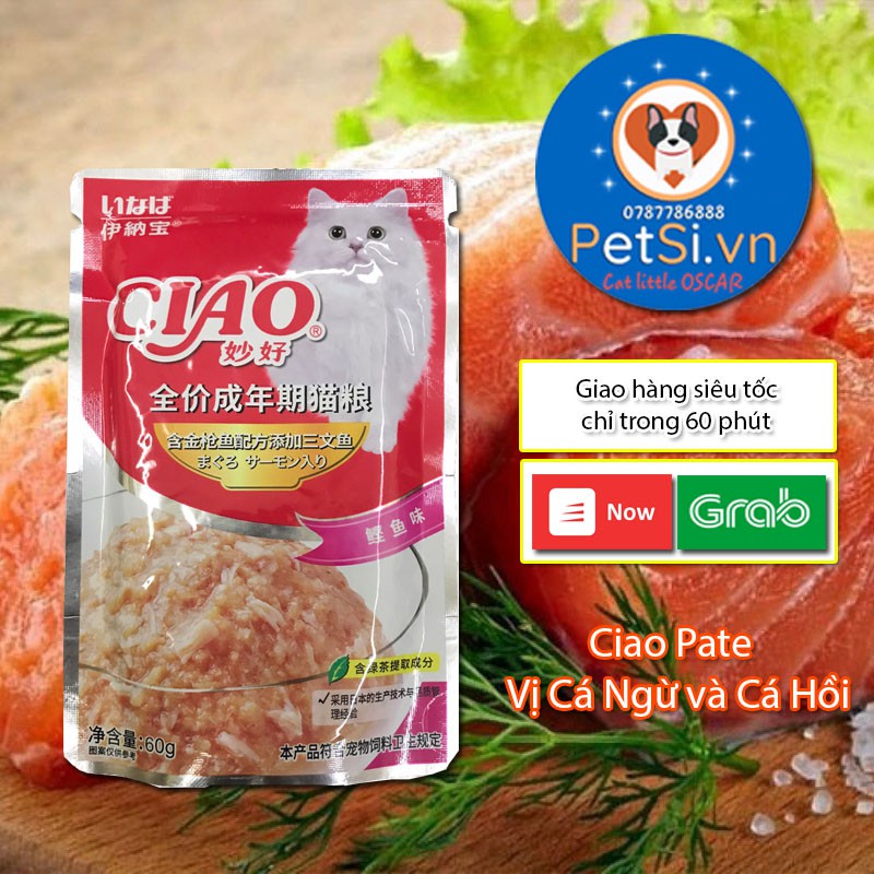Pate CIAO Cho Mèo - CIAO 60G - Súp Thưởng Cho Mèo SX Trung Quốc