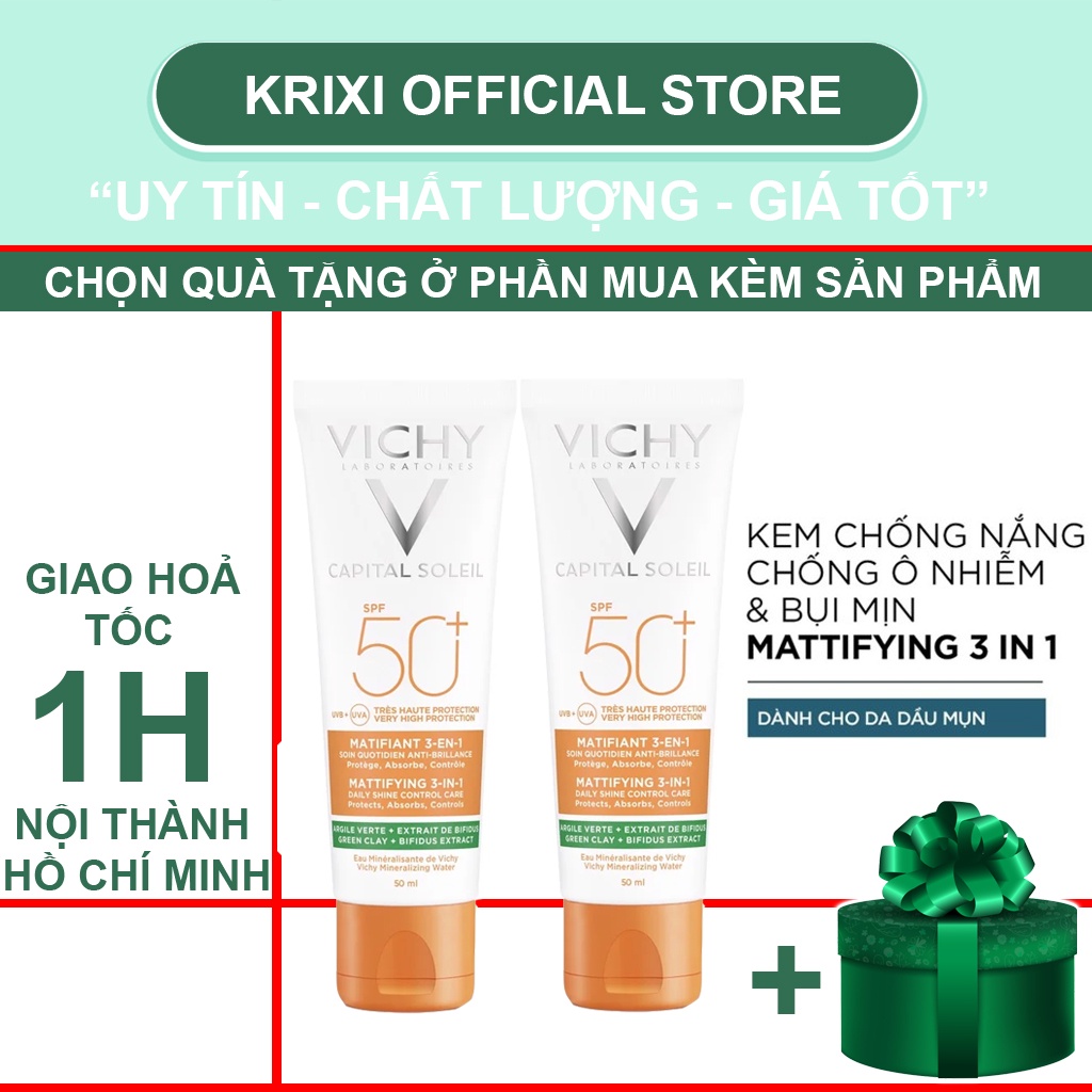Kem chống nắng Vichy Capital Soleil Mattifying 3in1 SPF50+