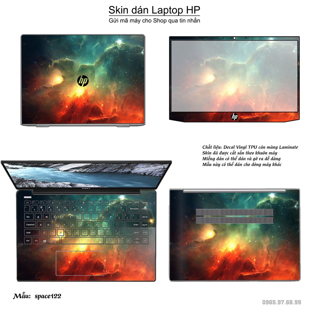 Skin dán Laptop HP in hình không gian nhiều mẫu 21 (inbox mã máy cho Shop)