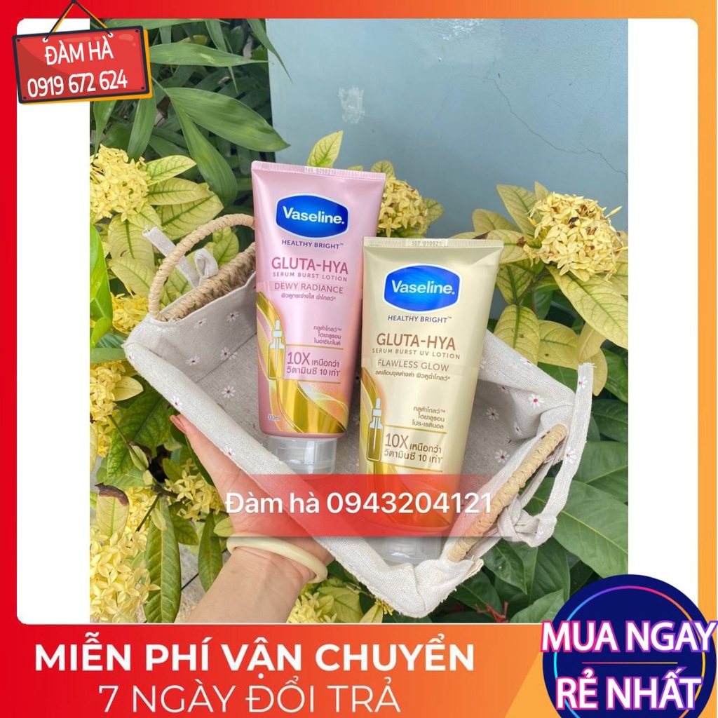 Sữa dưỡng thể Vaseline Gluta HYA Serum Burst Lotion 10X